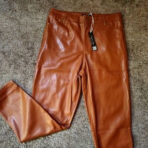 VELVET Camel vegan Leather Pant